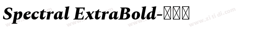 Spectral ExtraBold字体转换